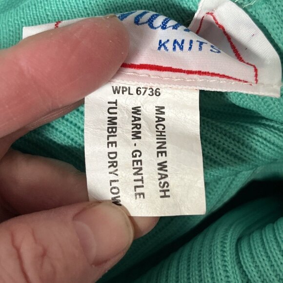 Vintage 1970s Giamo Knits High Quality Green Women's Maxi Dress Ruffle Top Small - Picture 10 of 10